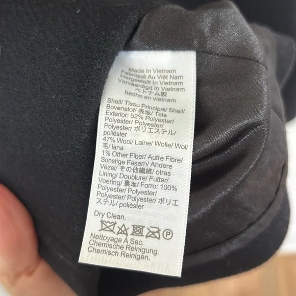 NWT J. Crew Black Wool-blend lady day coat peacoat size 14 - Picture 6 of 7